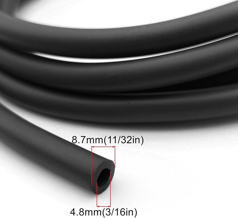 Strongthium 3/16 Fuel Line Hose Set with 10 Pieces Clamps Rubber Gas Tube for ATV Go-carts Mini Bikes 196cc 212cc 6.5hp 5.5hp 8hp 9hp 11hp 13hp Small Engines Generators 6.6 FT - Image 2